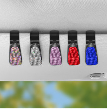 Bling Auto Sun Shield: Rhinestone Car Sun Visor with Glasses Holder