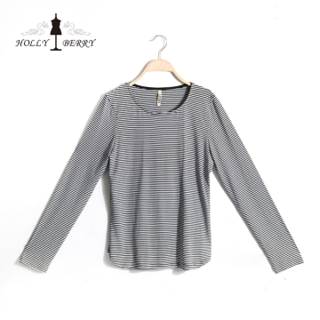 New Design Breathable White Crew Neck Women Blouse