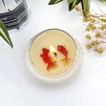 Lavender Liliac Jasmine Goldfish Scented Aromatherapy Soy Wax Gift Candles