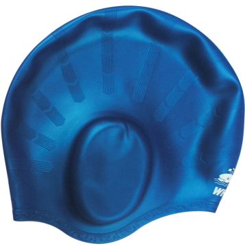 Lightweight Silicone Swimming Cap , Latex Ear Guard Swim Cap