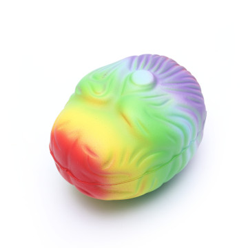 Colorful Rainbow Brain Stress Ball - Foam Brain Toy