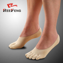 Thin Boat Toe Socks With Heel Gel HB513