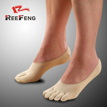 Thin Boat Toe Socks With Heel Gel HB513