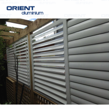 Dark Grey Powder Coated Aluminum Louver Fencing for Modern Outdoor Gardens and Balconies