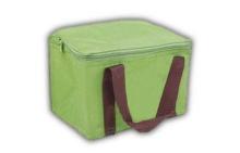 Green Non - Woven Square Insulation Portable Cooler Bag wit