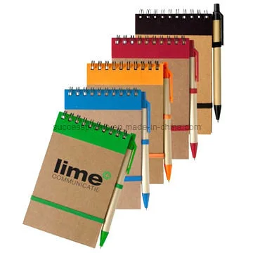 Promotional Eco Gift Recycled Paper Spiral Coil Notebook