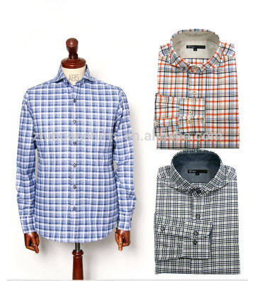 Latest Japanese Style Design Plaid Mens Shirts