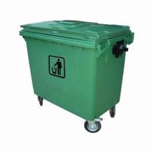 Plastic Trash/Waste Bin for Outside Use