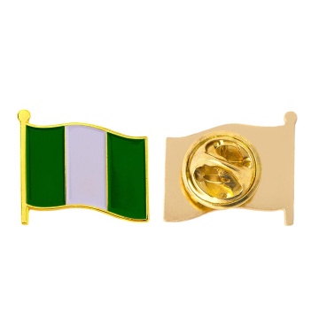 Insignia de pin de bandera de esmalte suave de aleación de zinc personalizada