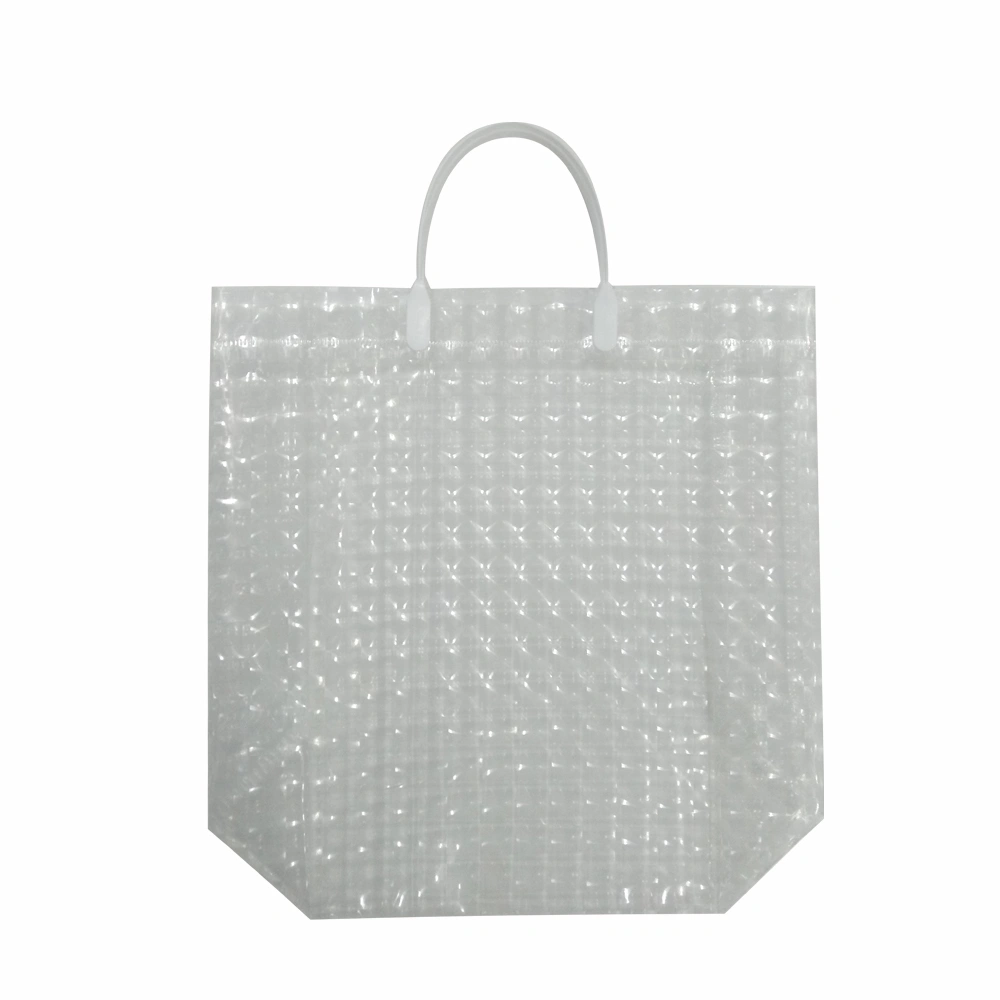 Qingdao Factory Reusable Material Mirror Surface Plastic Handles Closed PP Plastic Shopping Bag