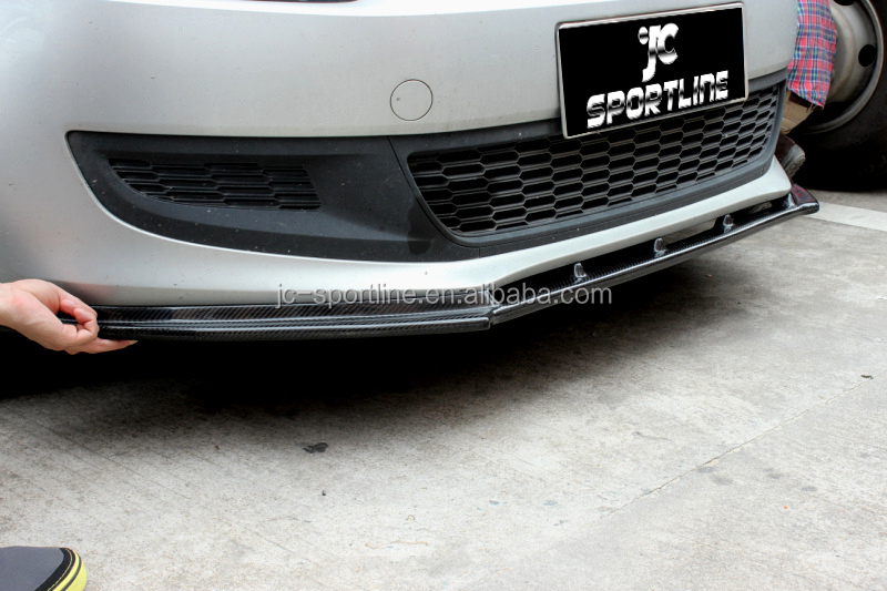Auto Parts R Style Carbon Fiber Front Lip Spoiler for VW Polo 6 2011Up