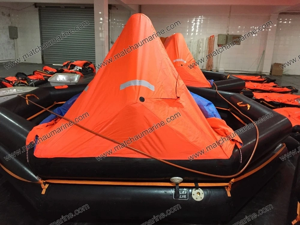 6 Persons Throw Over Board Inflatable Life Rafts