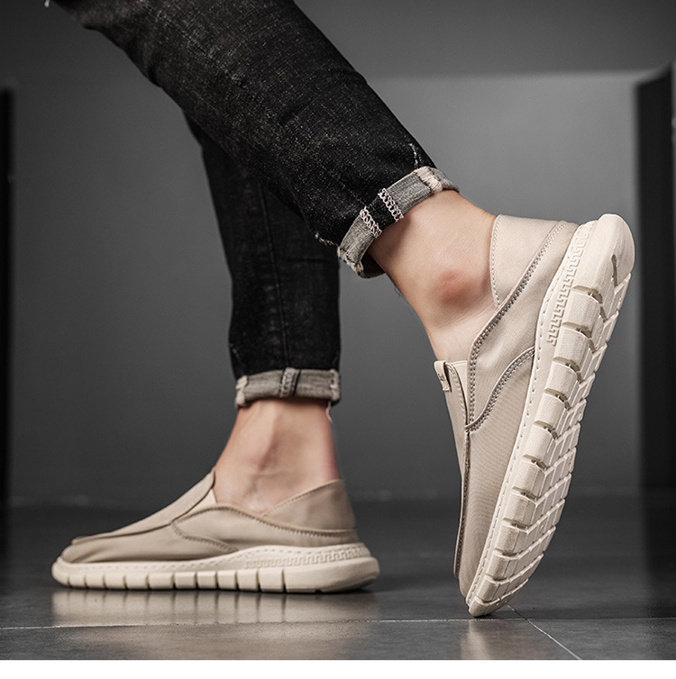2021 New Umbrella Cloth Pedal Breathable Men's Shoes Foot Lazy Men's Casual Shoes