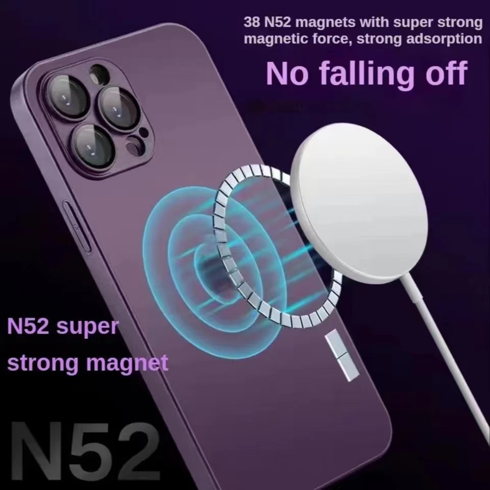 AG Silicone Matter Glass Phone Case for Phone 15 14 13 12 Pro Max 11 Pro Max Plus Cover With Logo Gift Box Original Magnetic