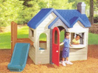 Custom Clean Cubby House Design For Childrens Play Center With Swing