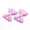 Μικτό χρώμα Cabochons Polka Dot Bowknot παπιγιόν Flatback ρητίνη για διακοσμητικά χειροτεχνίας Scrapbooking