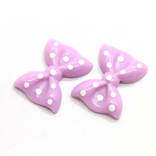 Gemengde Kleur Cabochons Polka Dot Strik Vlinderdas Plaksteen Hars Voor Scrapbooking Ambachtelijke Versieringen