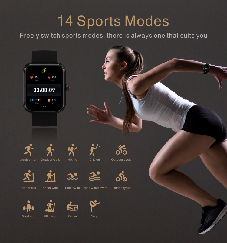 Femmes Sport Montres Android iOS Applic Watch Fournisseurs SmartWatch pour la revente