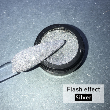 New Silver Flash Nails Powder - Sparkle Effect Glitter Nail Product 2021