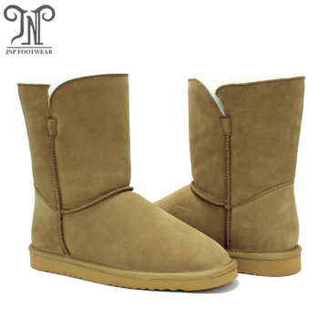 Fashionable winter warmest women sheepskin outdoor boots