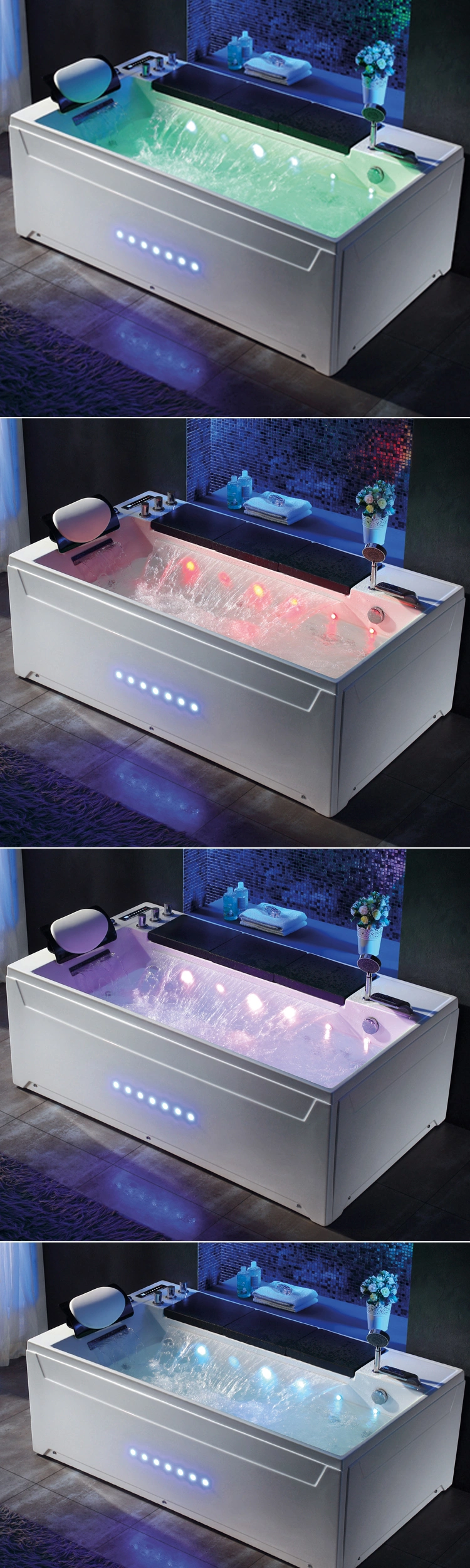 Hot Sale in Poland Sexy Jacuzzi Luxury Massage Single Bathtub