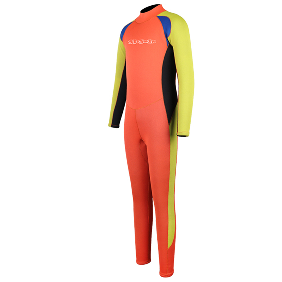 Savkin Colonful Kids Back Zip Long Sleeve Wetsuits