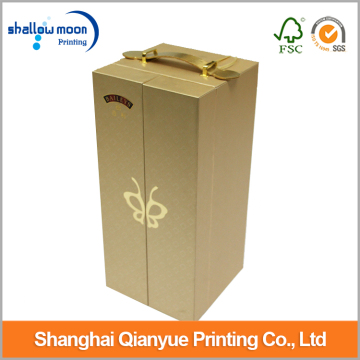 Deluxe Matte Gold Wine Packaging Box Manufacturer With Best Price