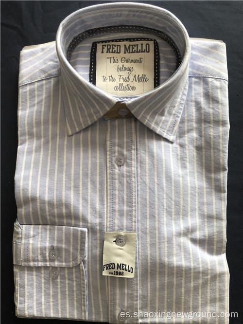 Camisa de rayas de alta calidad para hombres en primavera.