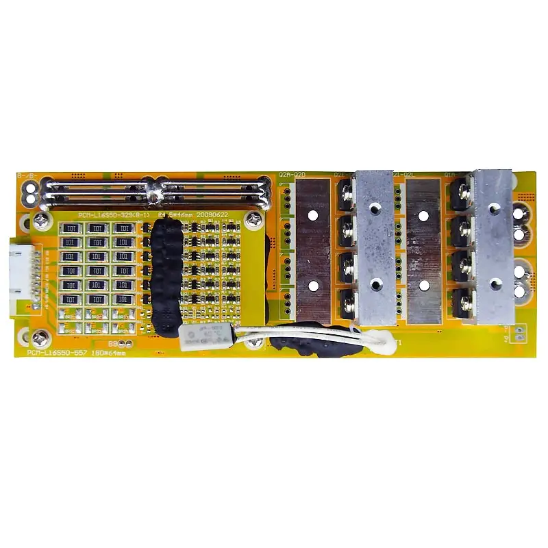 16s C: 20A D: 50A PCM BMS for 57.6V 59.2V Li-ion/Lithium/ Li-Polymer 48V 51.2V LiFePO4 Battery Pack Size L180*W64*T26mm (PCM-L16S50-557)