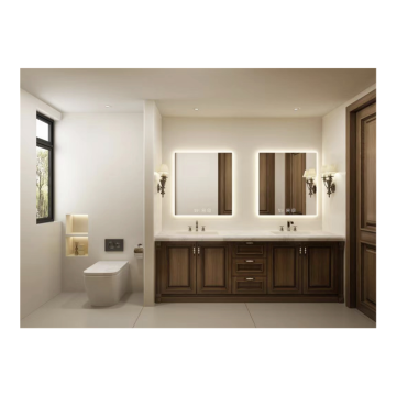 Freestanding Solid Oak Wood Bathroom Vanity with Mirror