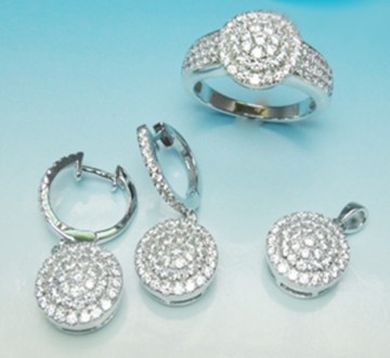 PT90126 Classic Cz Crystal Sterling Silver Jewelry, Pure 92.5% Sterling Silver Jewelry, Sterling Silver Jewelry Wholesale 2015