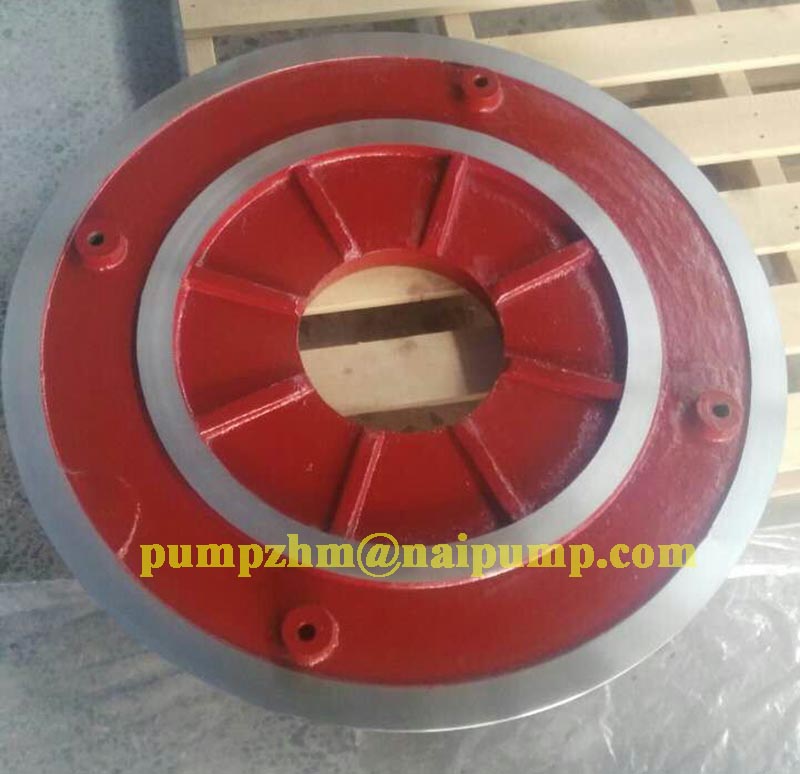 Slurry pump frame plate liner insert back liners