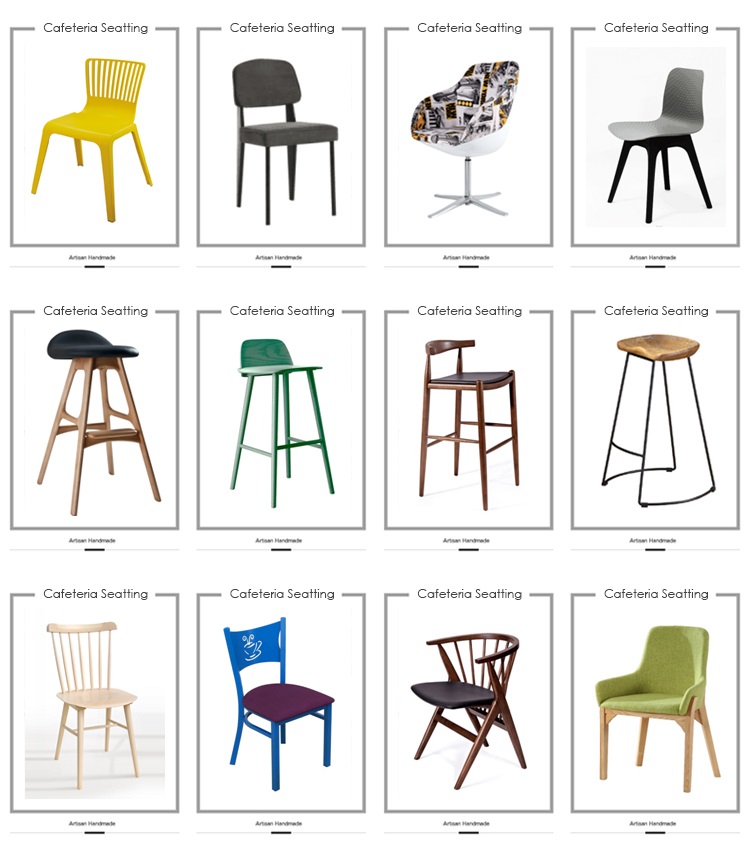 Good quality soft upholstery seat plywood dining chair with iron leg