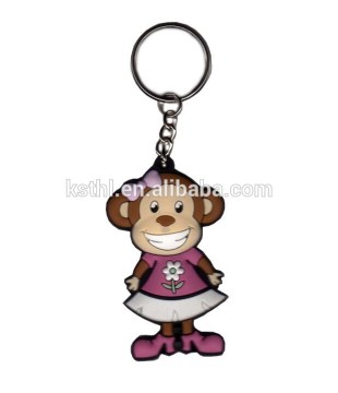 Vivid Monkey Design PVC Custom Keychain Small Quantities