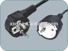 German type socket with protection door power cord