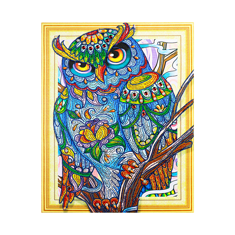 5d DIY Patterns Cute Owl Diamond Embroidery Rhinestone Painting Kits for Adults Kids