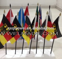 Polyester German hand flags, stick flags, all countries flag