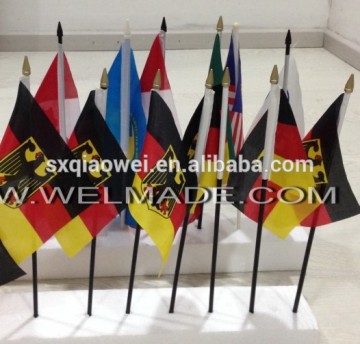 Polyester German hand flags, stick flags, all countries flag