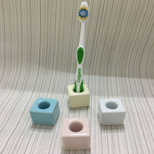 Colorful Square Shape Ceramic Toothbrush Holders