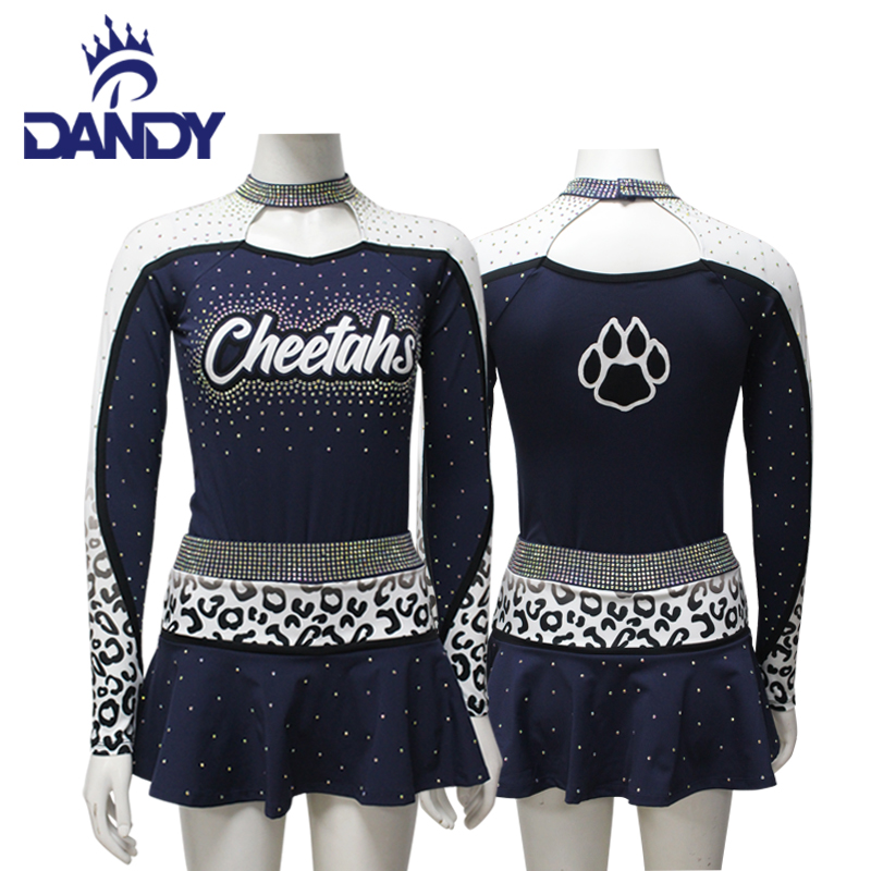 Dandy Custom Dance Team Rhinestone Cheer Kostumi Cheerleading Uniform Cheer Ħwejjeġ