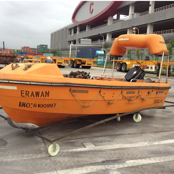 Diferente capacidad y dimensión de fibra de vidrio usado Life Boat para entrenamiento marinero