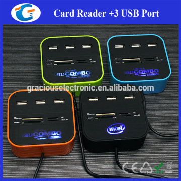 New Style USB Port Hub USB Combo Card Reader