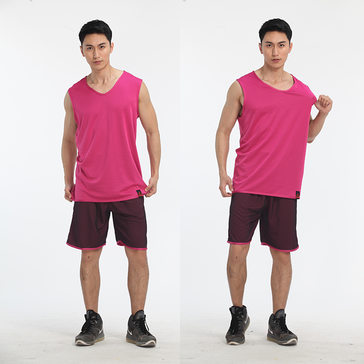 Wholesale Cheap Basketball Wear 100% Polyester Customized Reversible Sports Basketball Uniform  Jersey