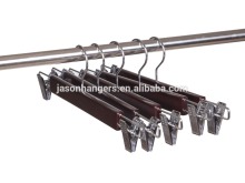 TS1021-B Popular wooden trousers hanger with clips