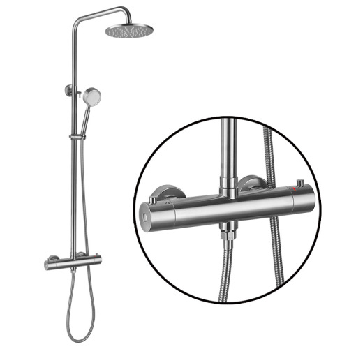 Shower Systemt with Adjustable Slide Bar Polished Chrome