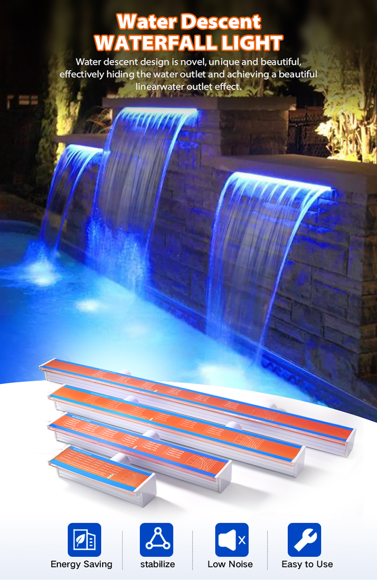 12v Ip68 Swimming Pool Light Fittings: Led Rgb Lights For Waterfalls ...