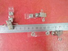 Badge Clips, Metal Clips with PVC Strap, ID Card Holder Clips, Badge Clips with Safety Pin
