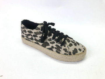 Ladies Lace-Up Chunky Espadrille Flatform Brogue Shoes