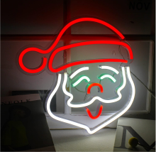 Christmas Neon Santa Claus Wall Light for Decor, Party, Bedroom, Wedding