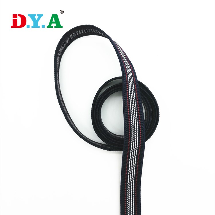Durable High Density Stripe Jacquard Woven Twill Elastic Band